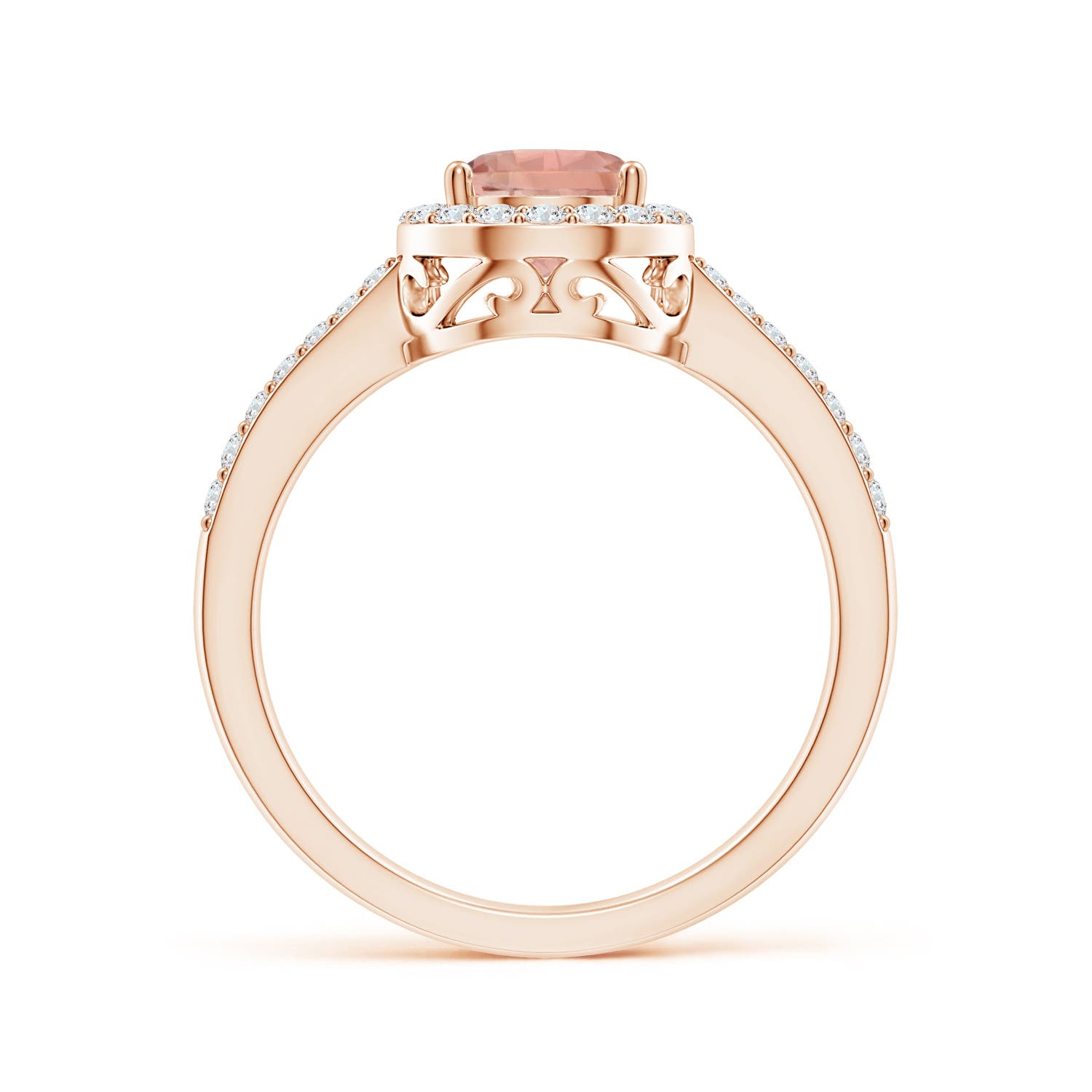 AAAA - Morganite / 1.26 CT / 14 KT Rose Gold