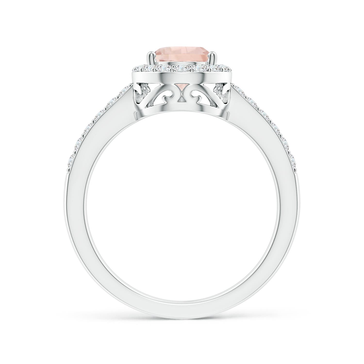 A - Morganite / 1.51 CT / 14 KT White Gold