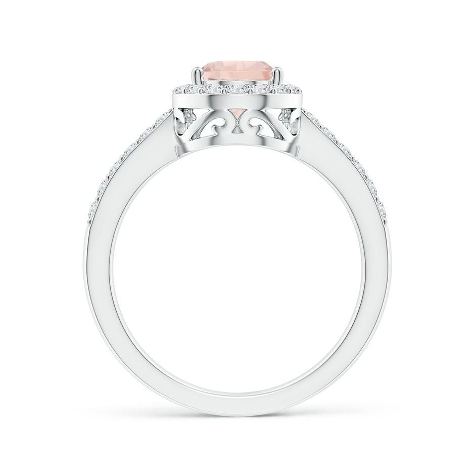 9x6mm A Prong-Set Pear Morganite Ring with Diamond Halo in White Gold side 199