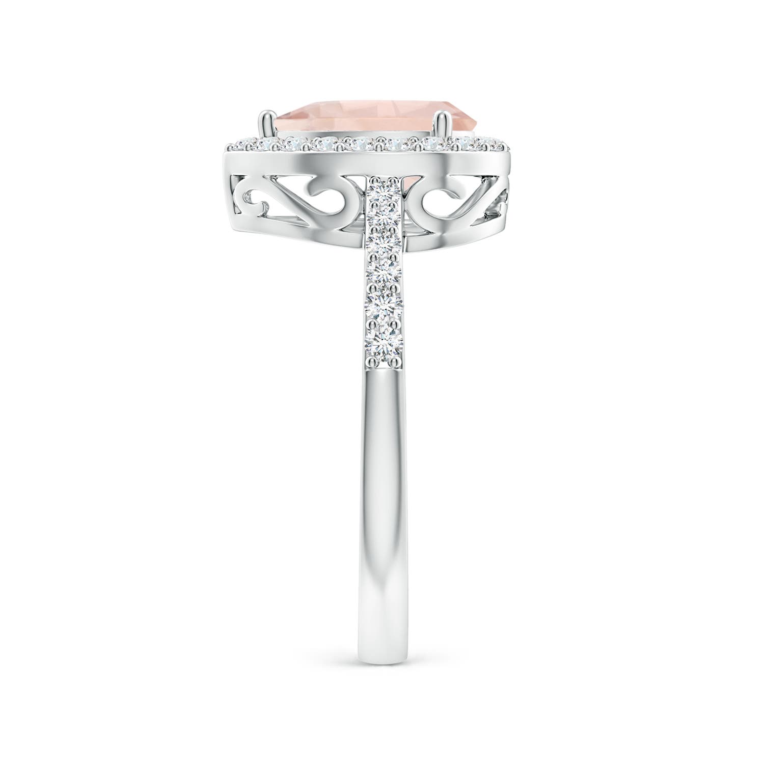 A - Morganite / 1.51 CT / 14 KT White Gold