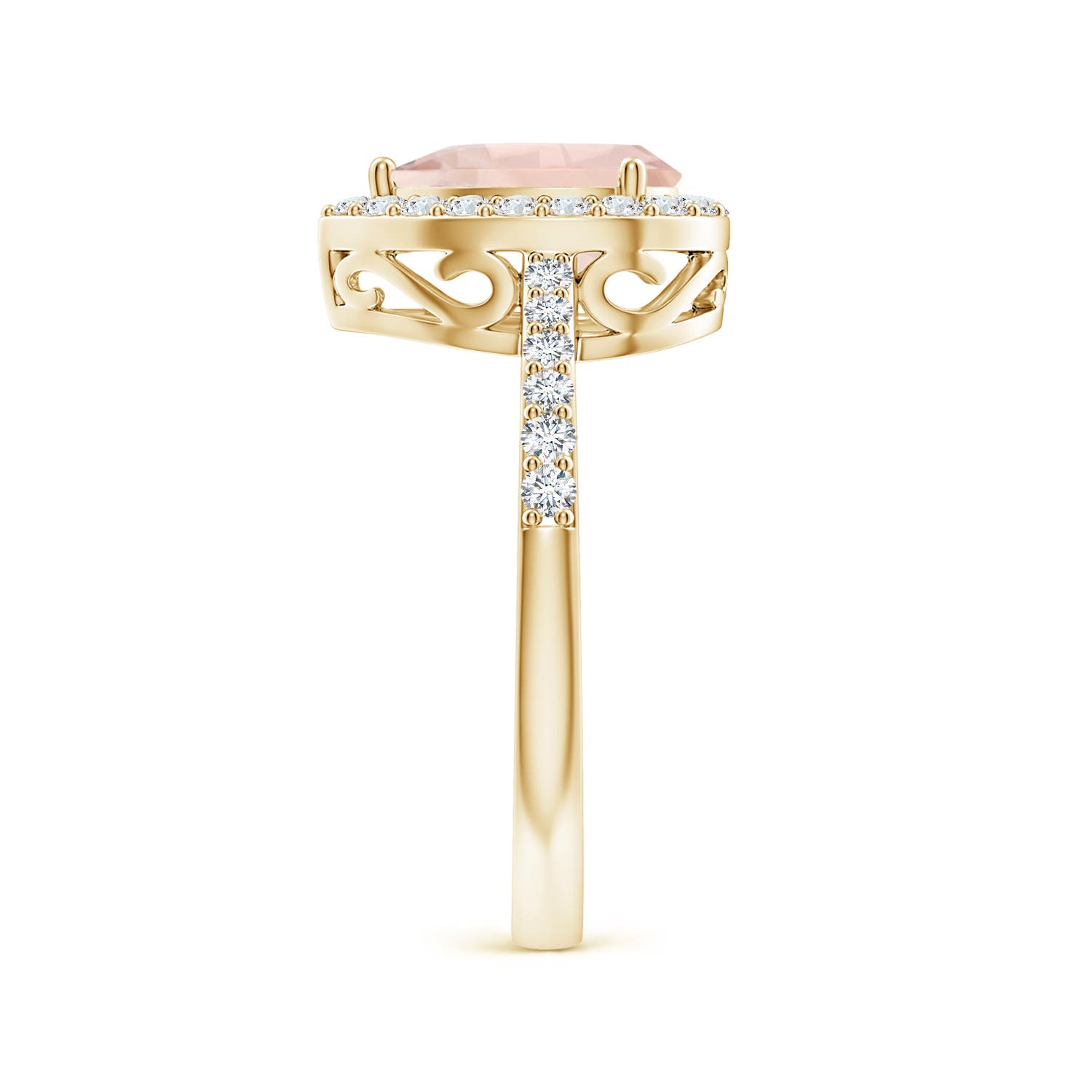 A - Morganite / 1.51 CT / 14 KT Yellow Gold