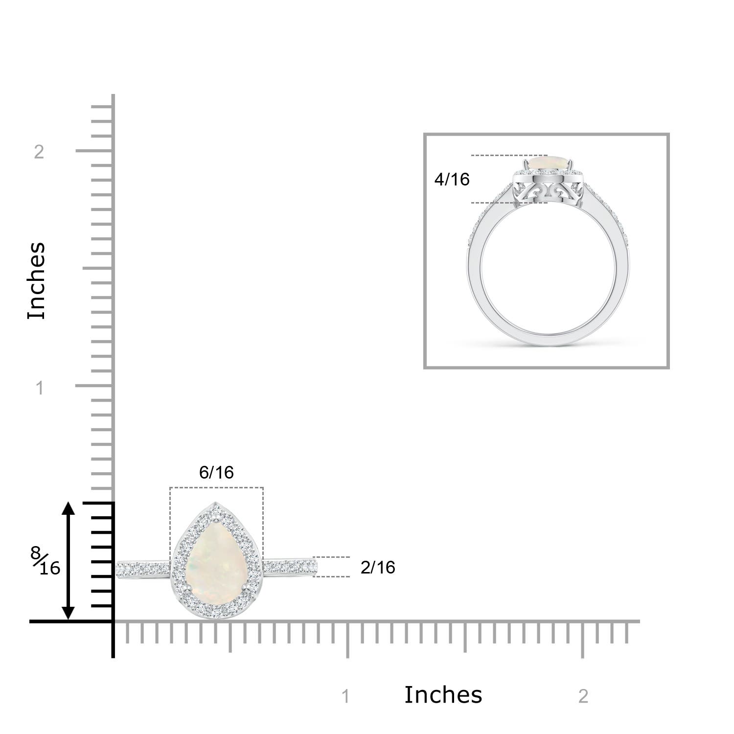 A - Opal / 1.16 CT / 14 KT White Gold