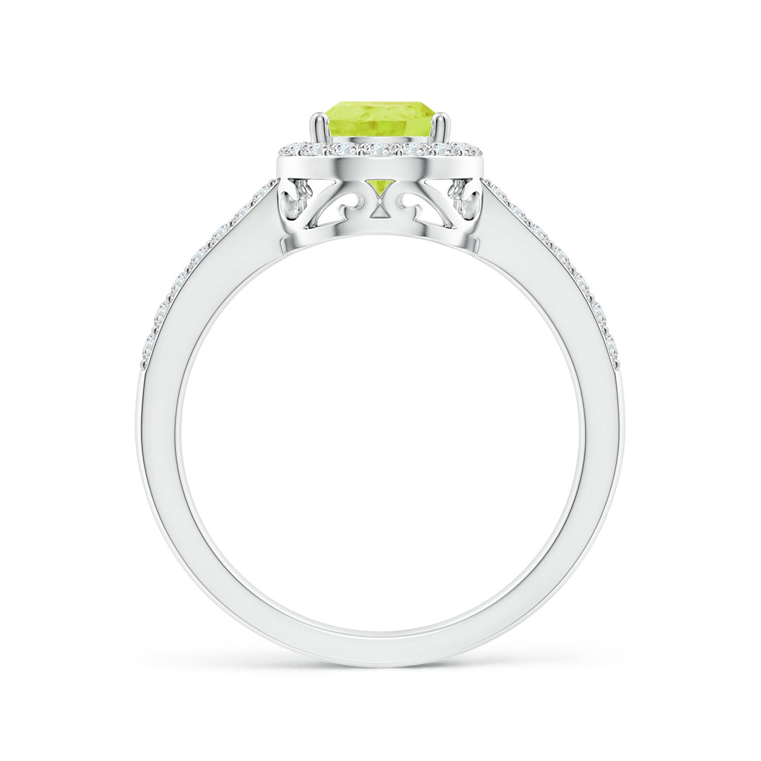 A - Peridot / 1.41 CT / 14 KT White Gold