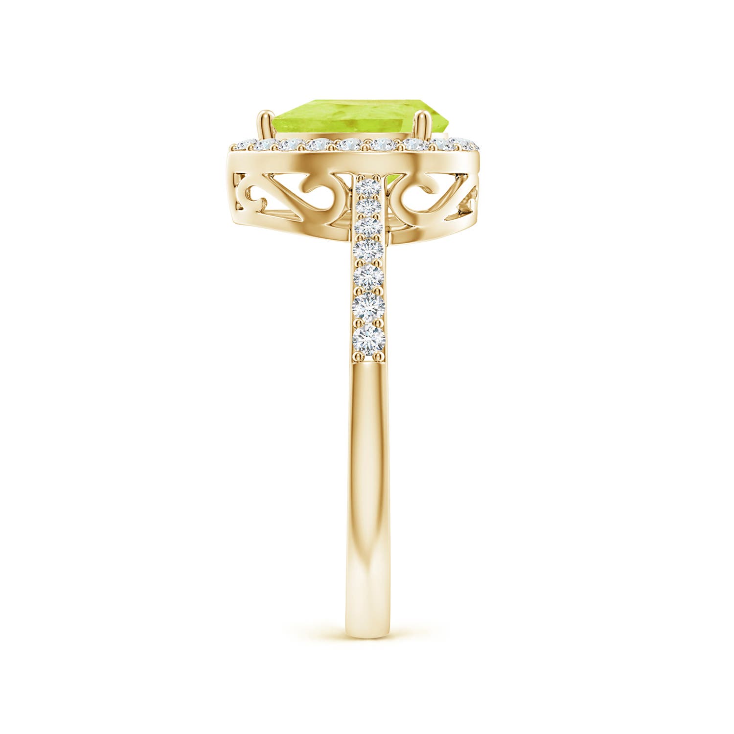 A - Peridot / 1.41 CT / 14 KT Yellow Gold