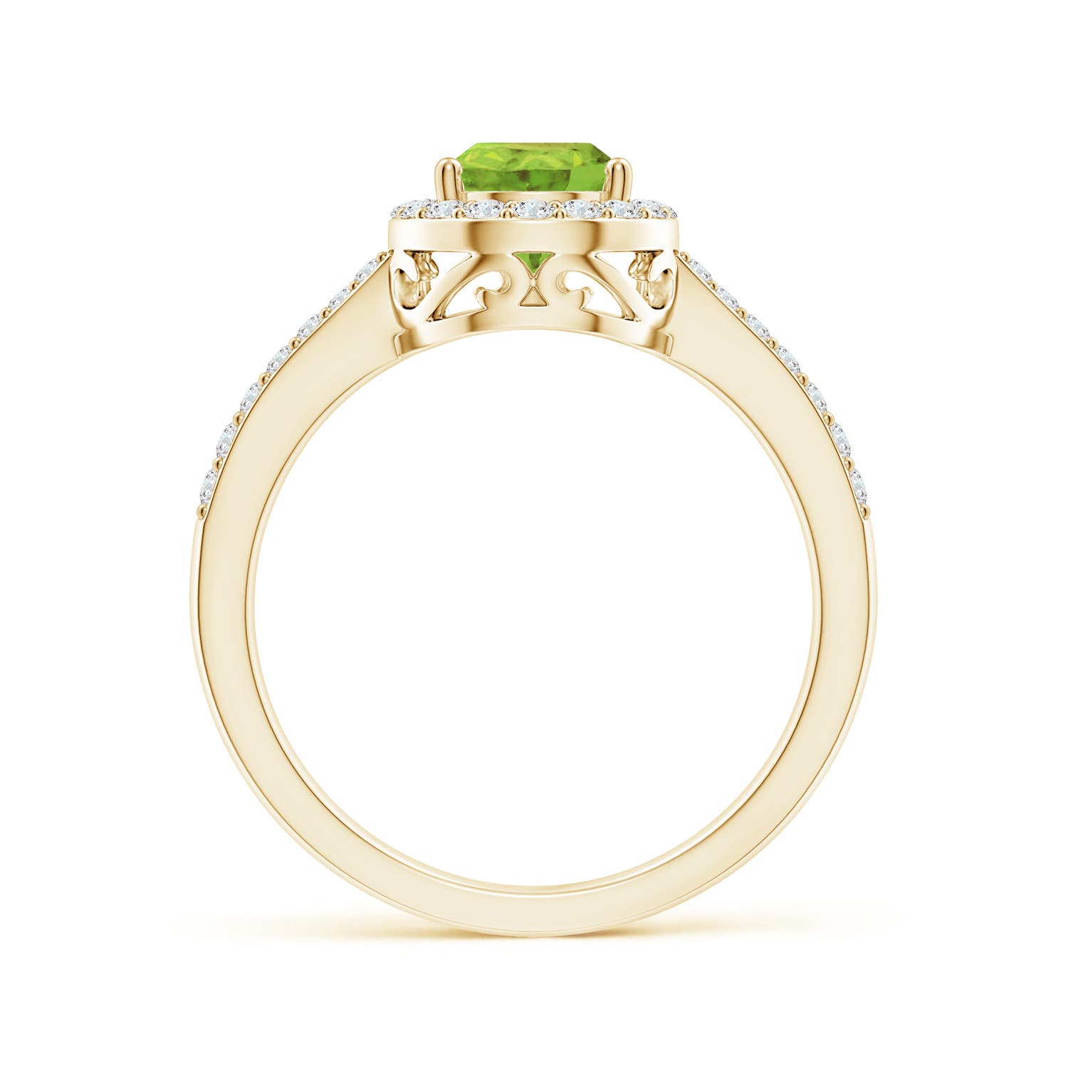 AA - Peridot / 1.41 CT / 14 KT Yellow Gold