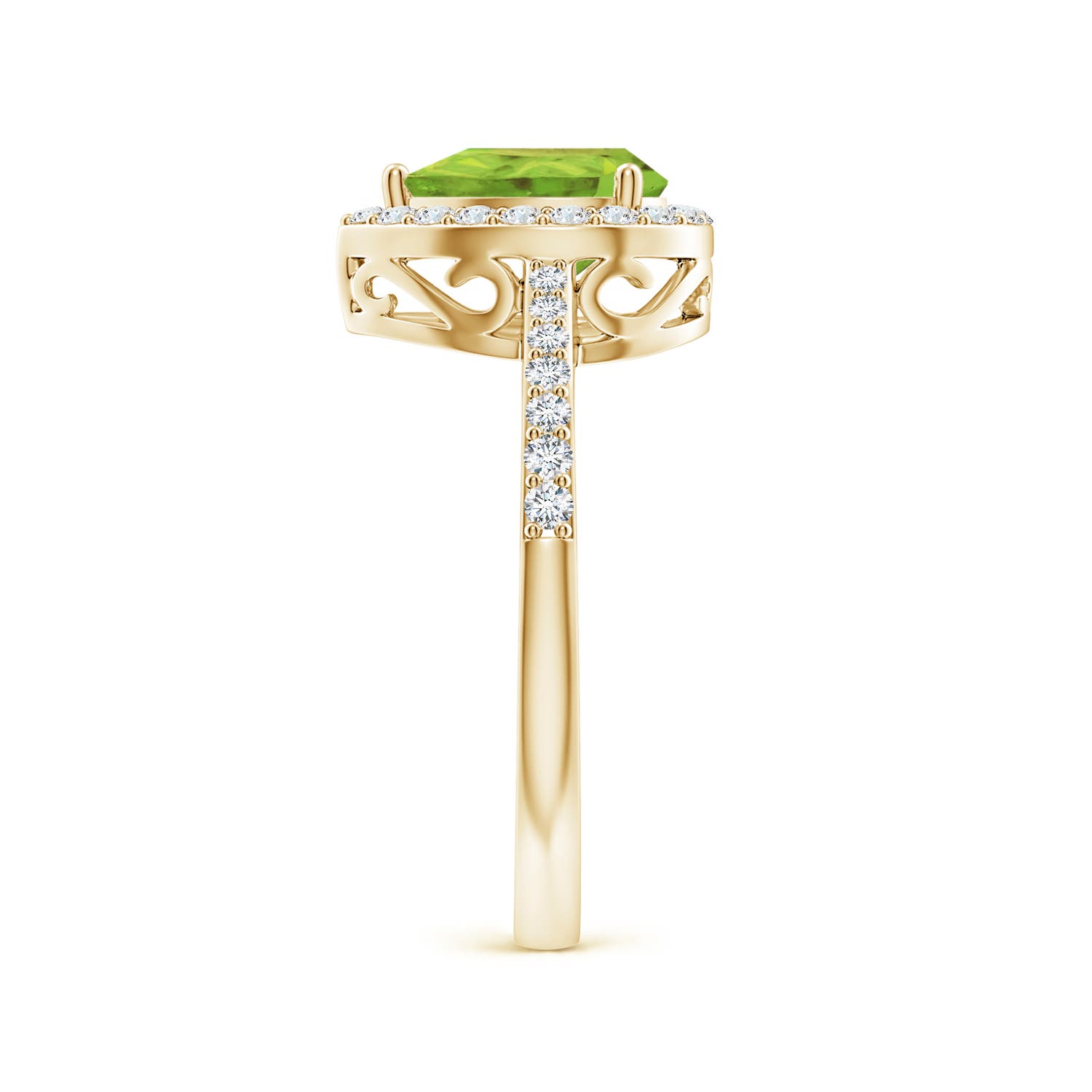 AA - Peridot / 1.41 CT / 14 KT Yellow Gold