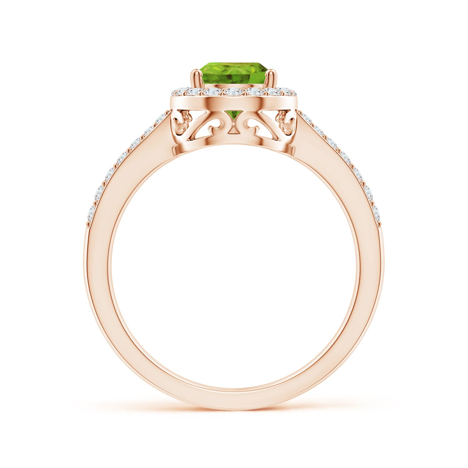 AAA - Peridot / 1.41 CT / 14 KT Rose Gold