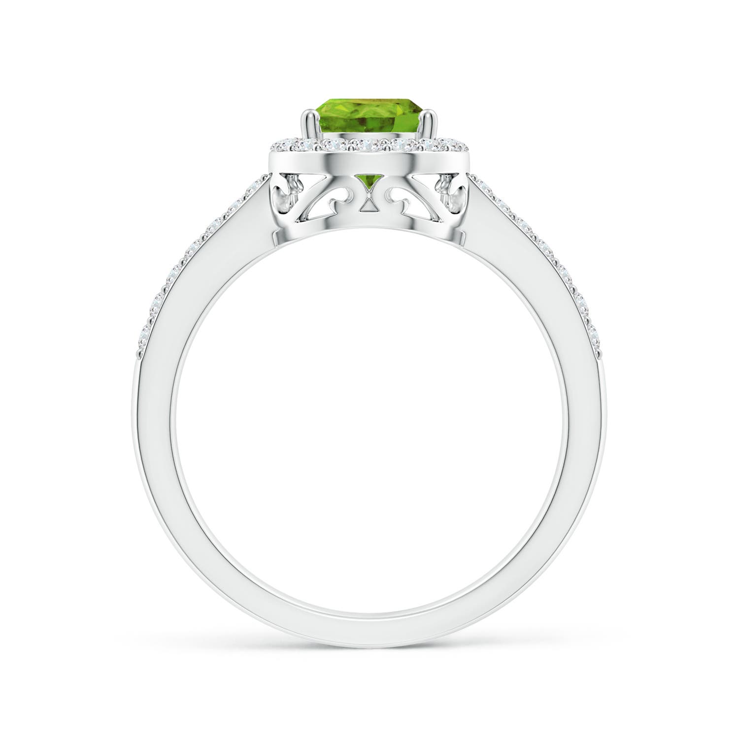 AAA - Peridot / 1.41 CT / 14 KT White Gold