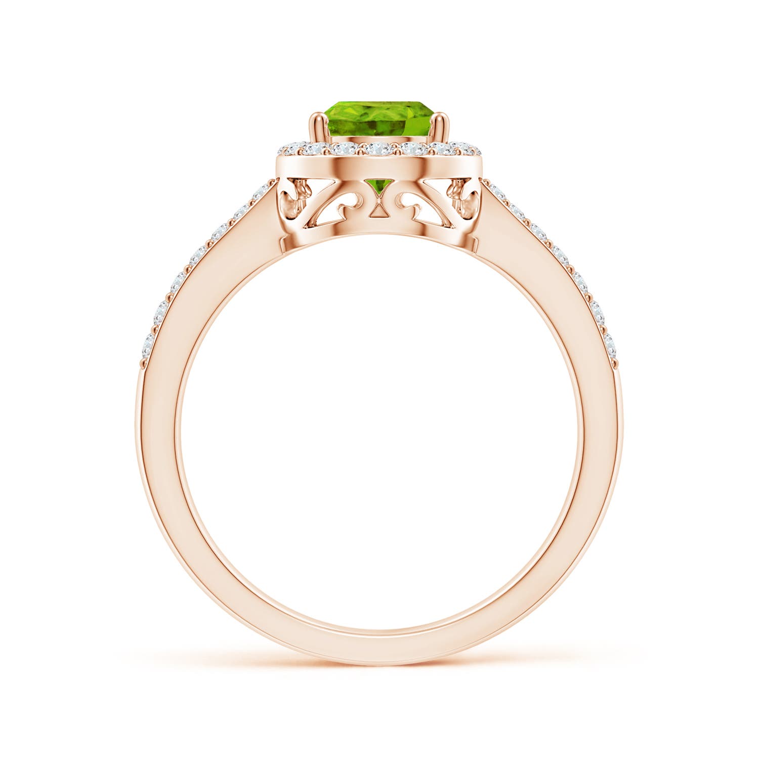 AAAA - Peridot / 1.41 CT / 14 KT Rose Gold