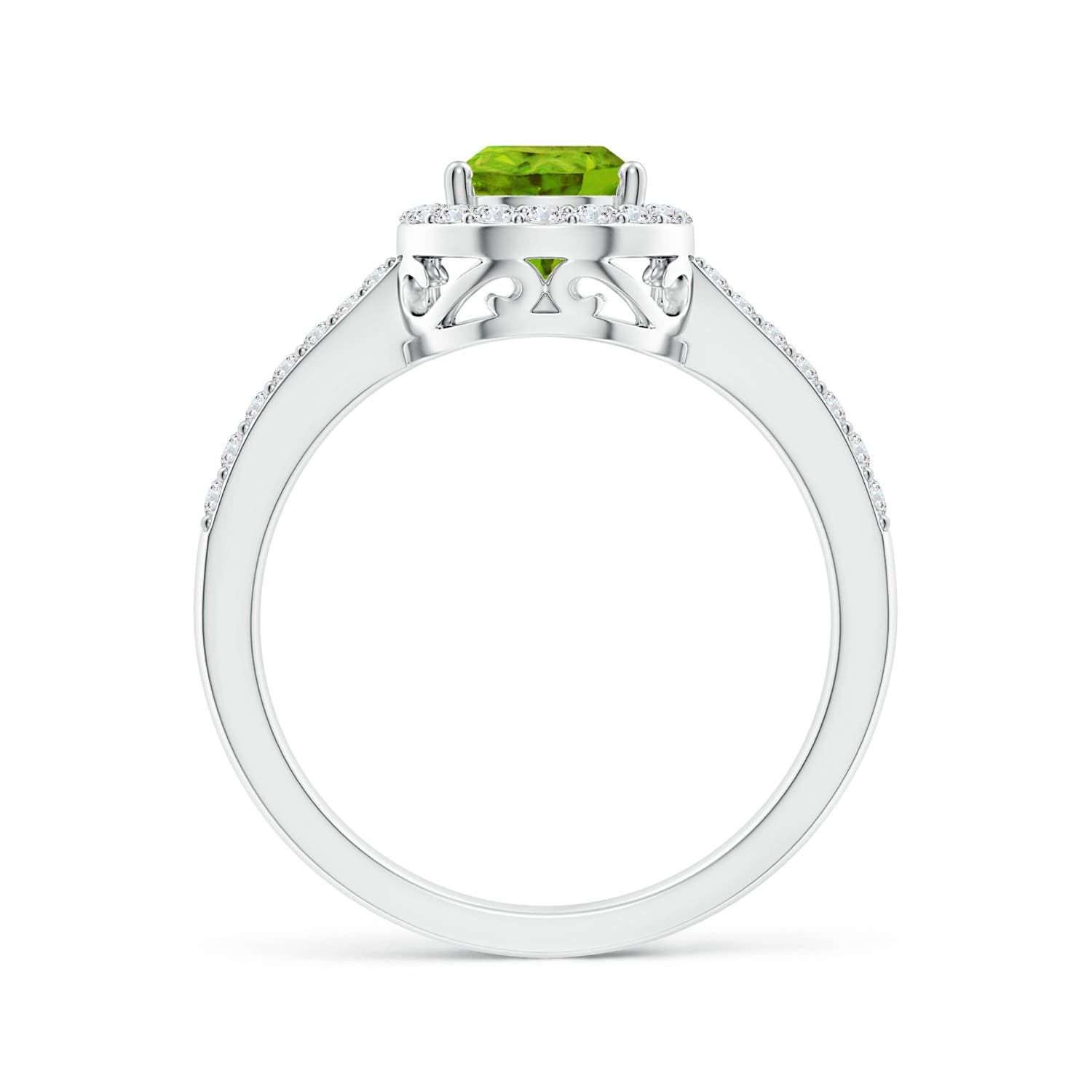 AAAA - Peridot / 1.41 CT / 14 KT White Gold