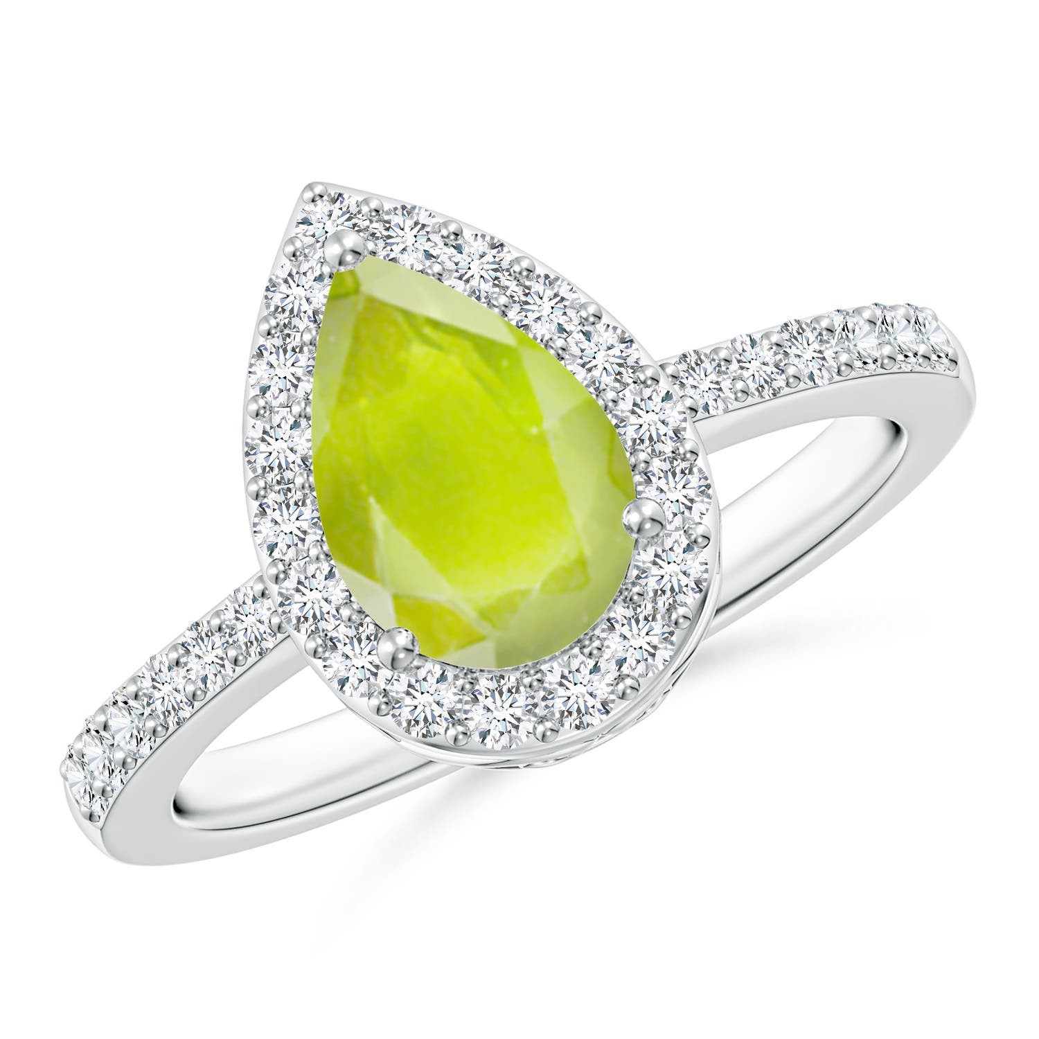 A - Peridot / 1.66 CT / 14 KT White Gold