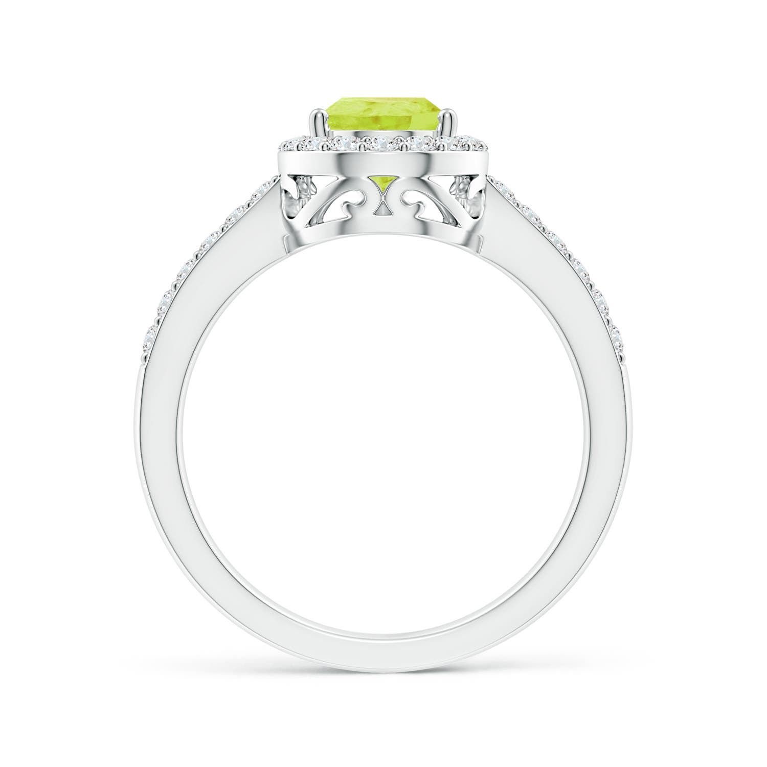 A - Peridot / 1.66 CT / 14 KT White Gold