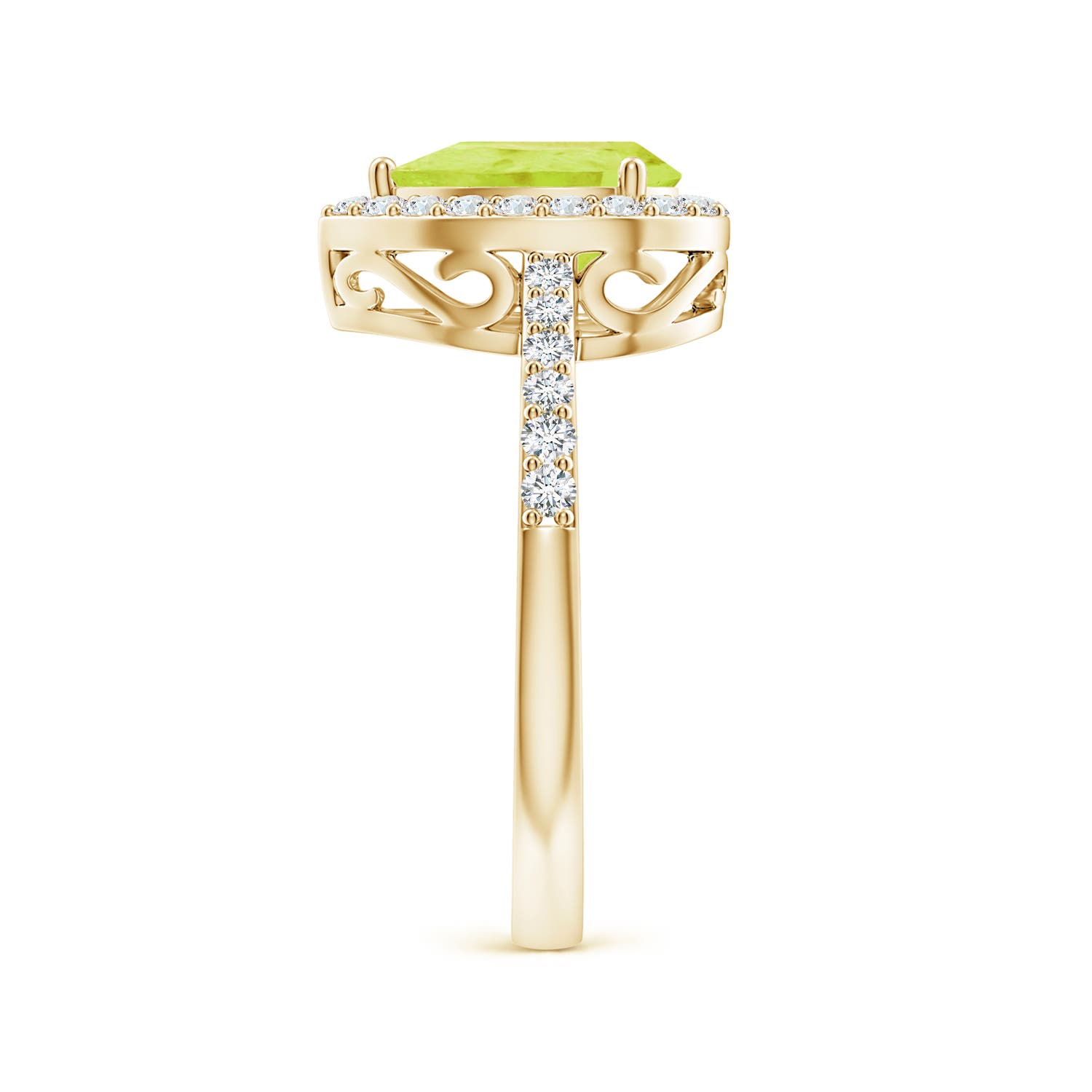 A - Peridot / 1.66 CT / 14 KT Yellow Gold