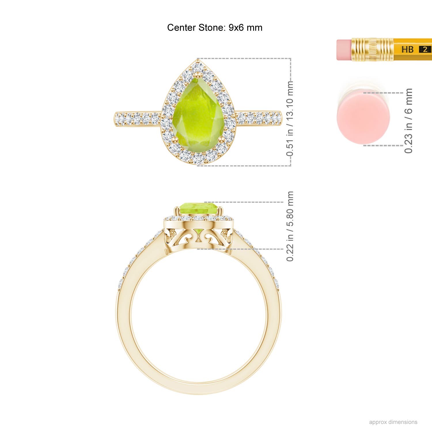 A - Peridot / 1.66 CT / 14 KT Yellow Gold