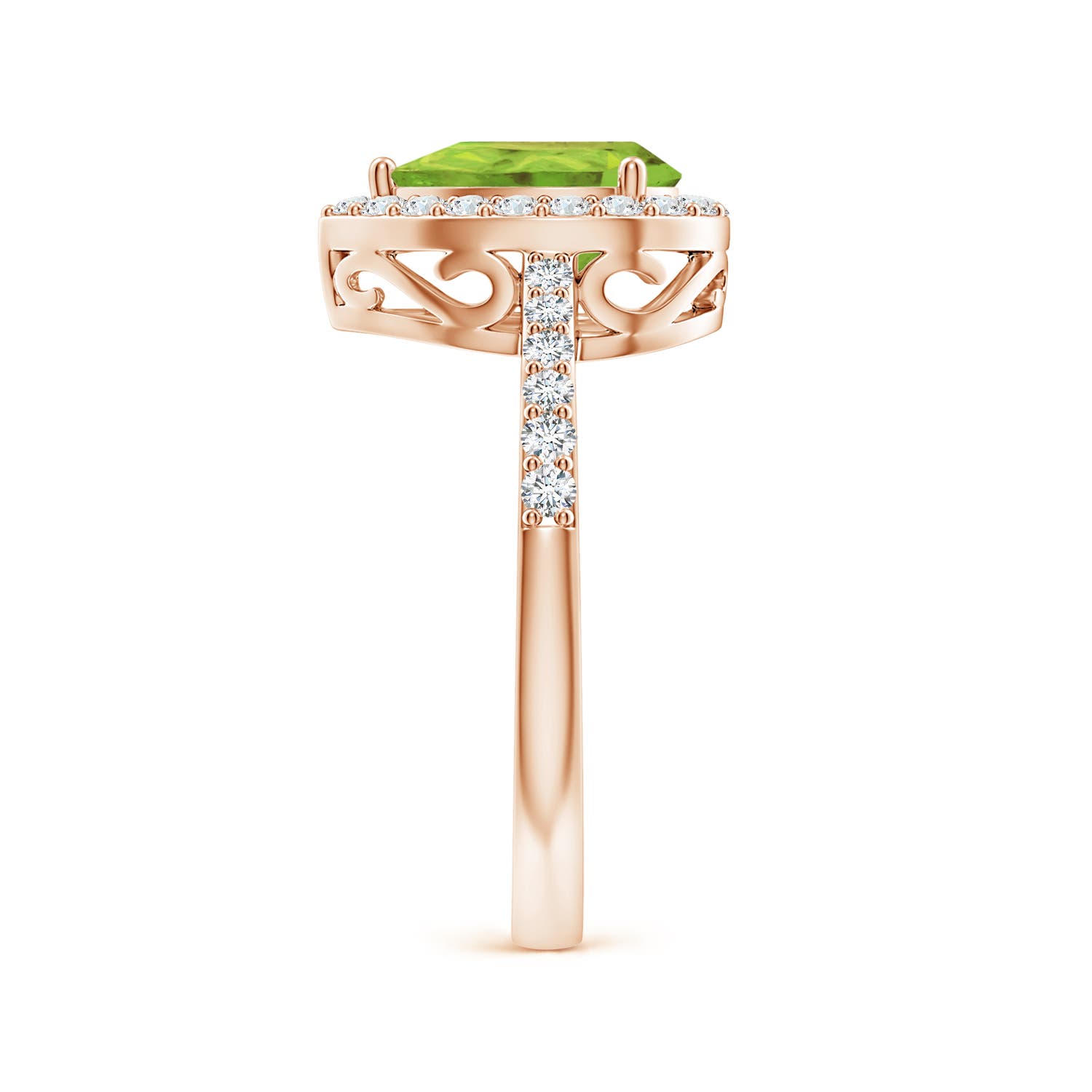 AA - Peridot / 1.66 CT / 14 KT Rose Gold