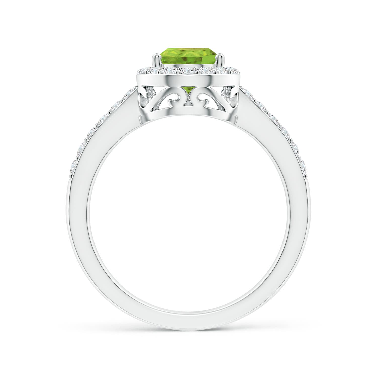 AA - Peridot / 1.66 CT / 14 KT White Gold