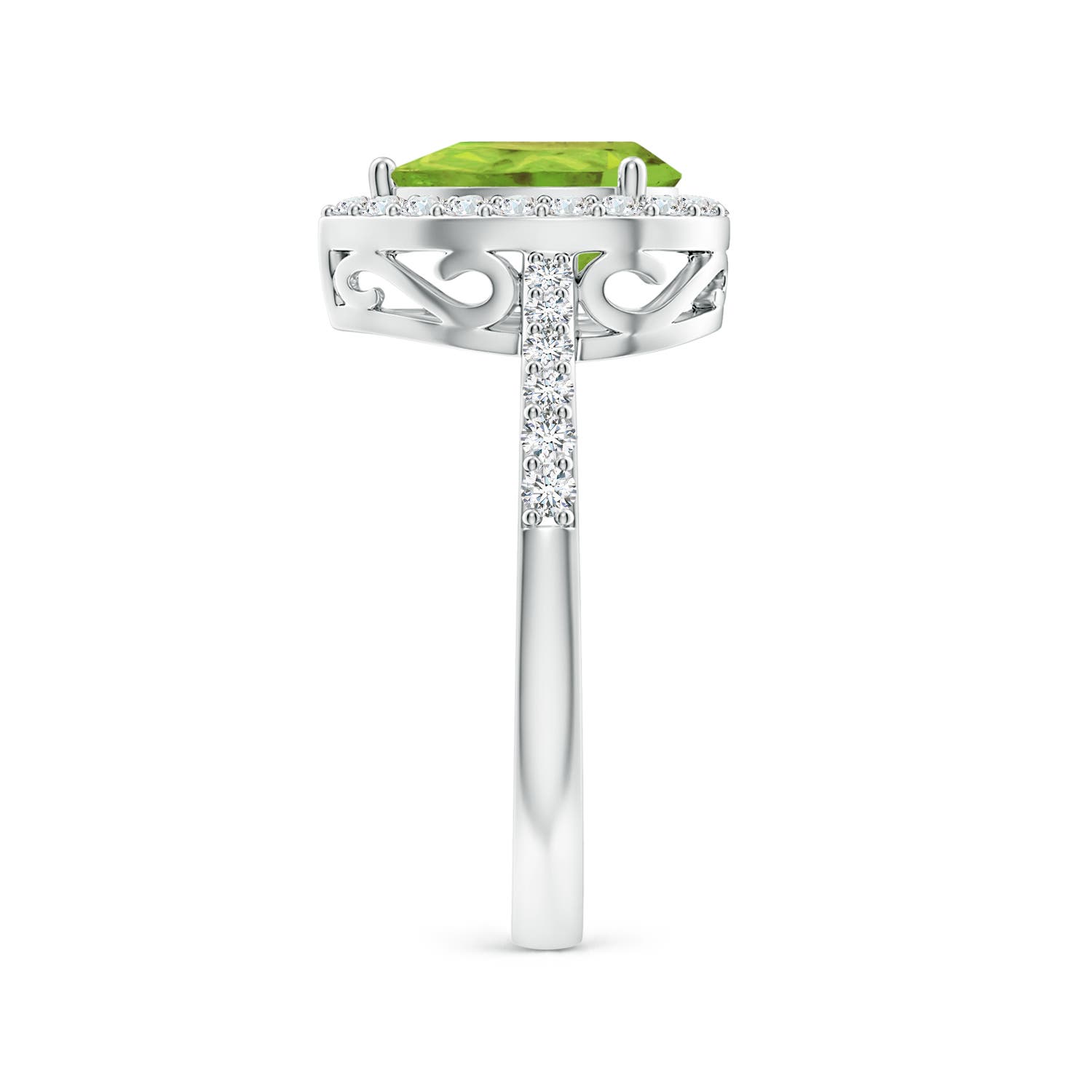 AA - Peridot / 1.66 CT / 14 KT White Gold