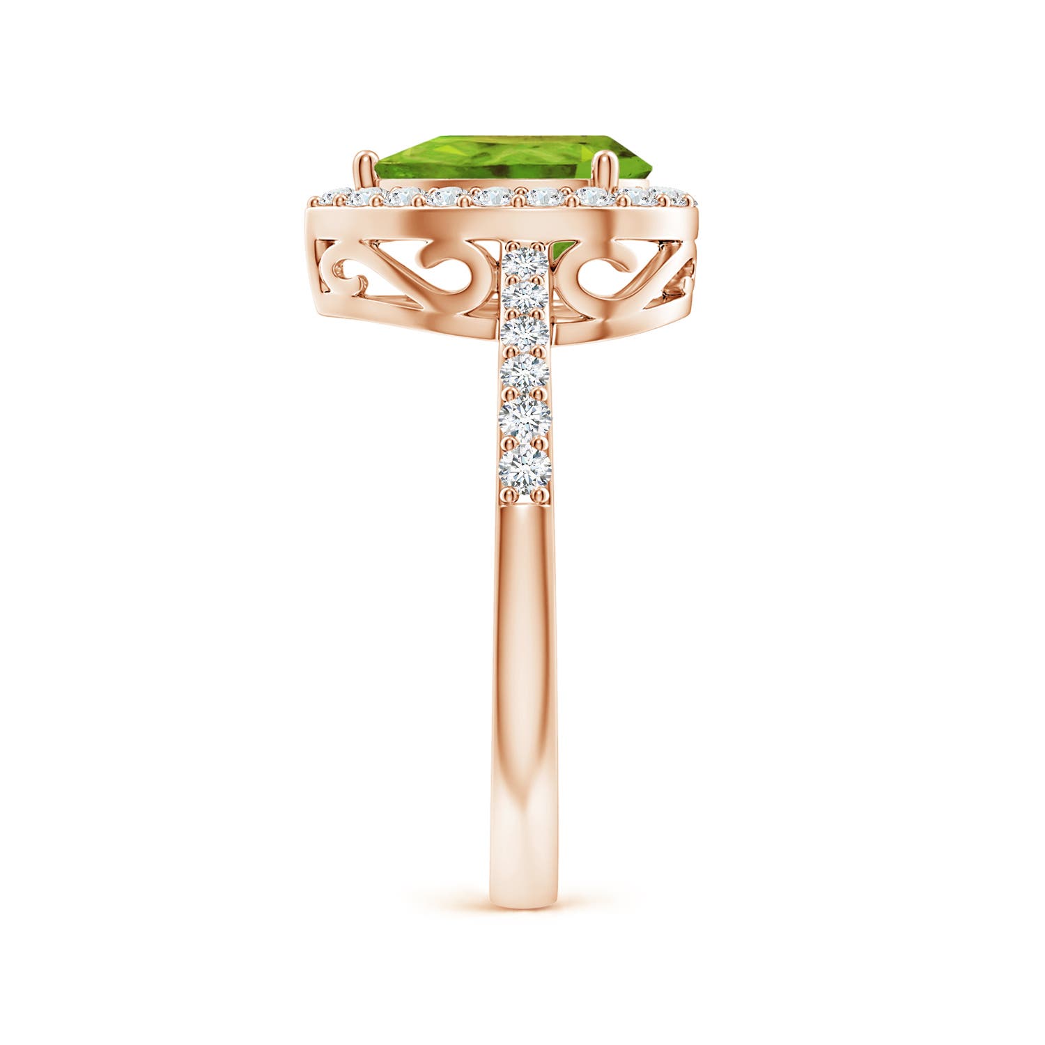 AAA - Peridot / 1.66 CT / 14 KT Rose Gold