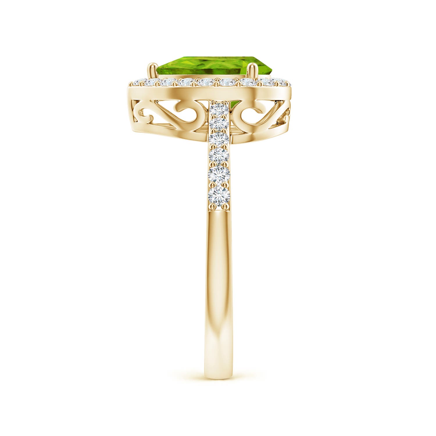 AAAA - Peridot / 1.66 CT / 14 KT Yellow Gold