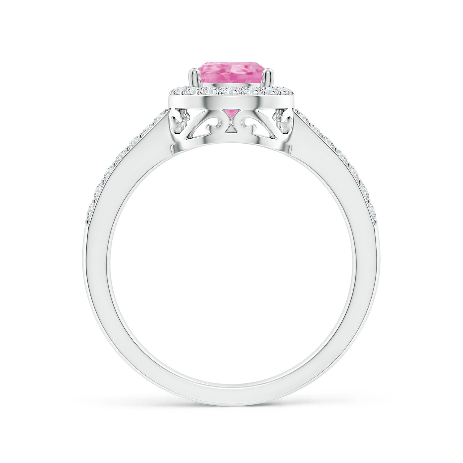 A - Pink Sapphire / 1.56 CT / 14 KT White Gold