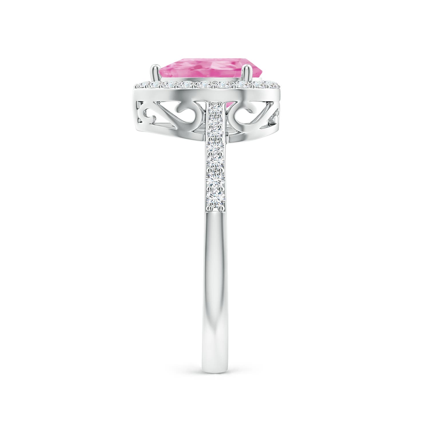 A - Pink Sapphire / 1.56 CT / 14 KT White Gold