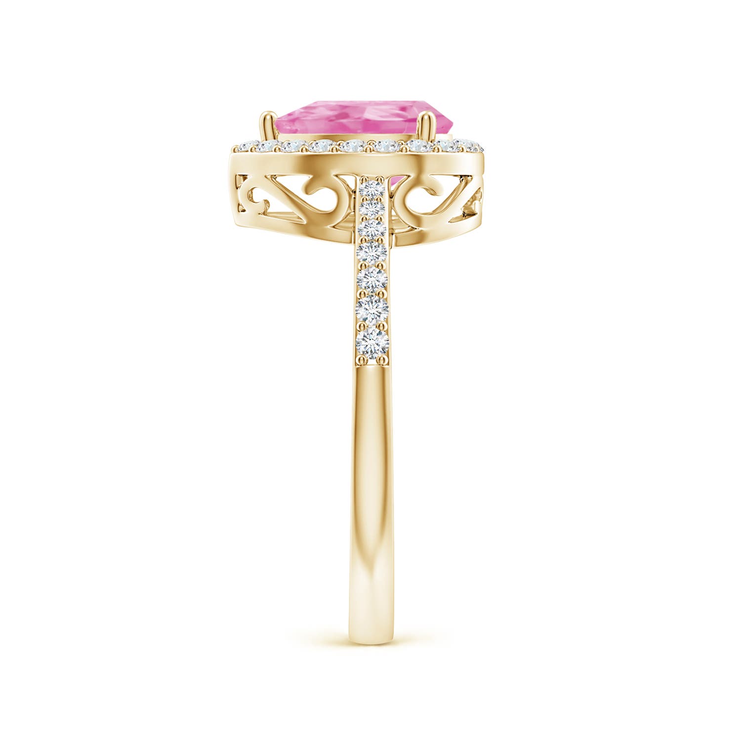 A - Pink Sapphire / 1.56 CT / 14 KT Yellow Gold