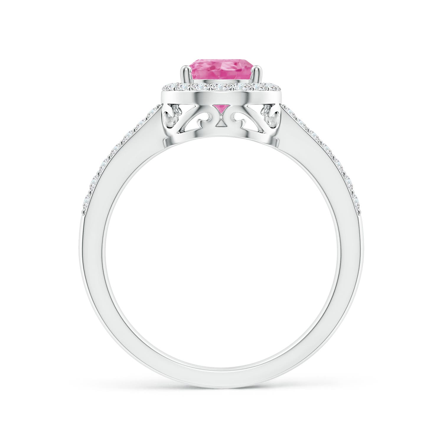 AA - Pink Sapphire / 1.56 CT / 14 KT White Gold