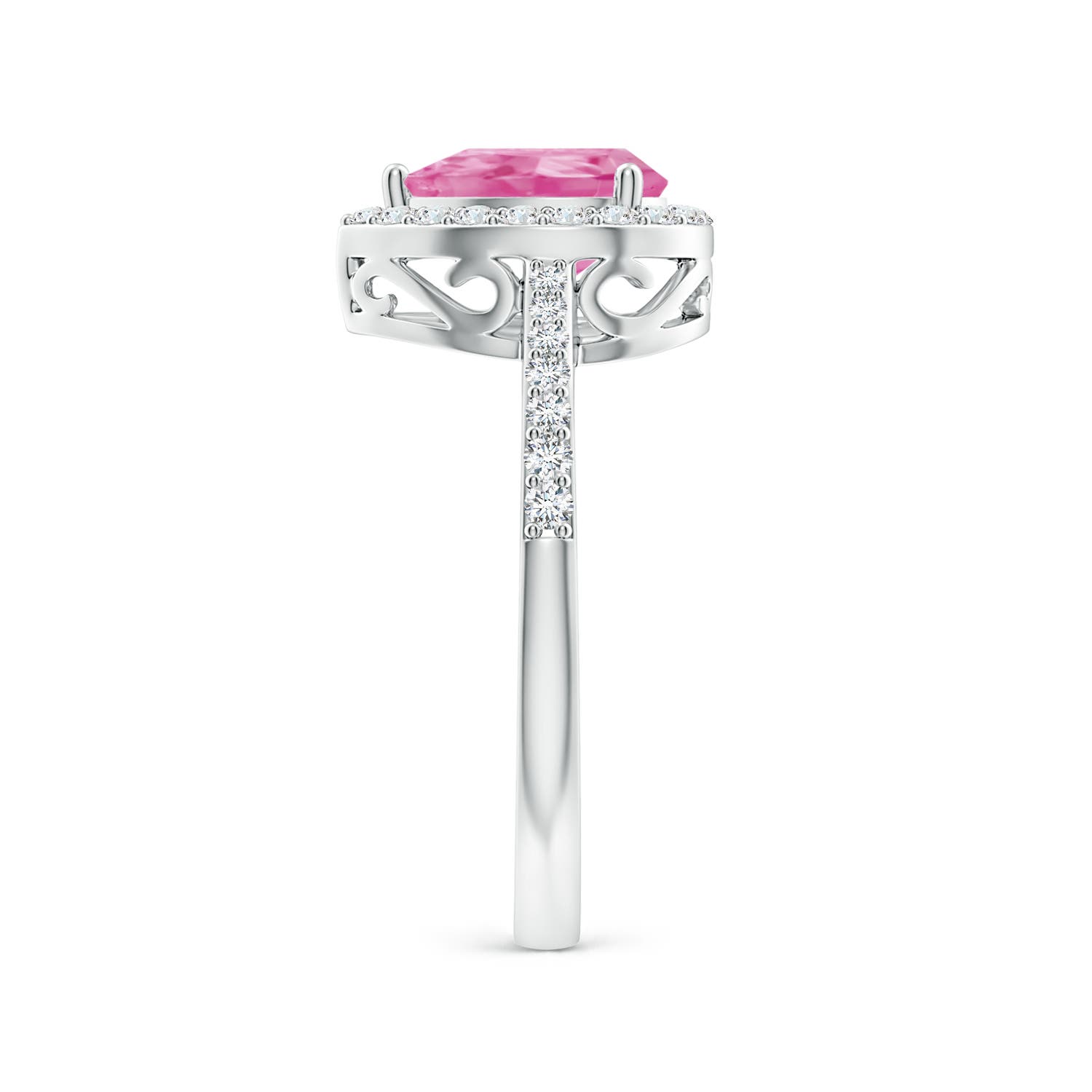 AA - Pink Sapphire / 1.56 CT / 14 KT White Gold