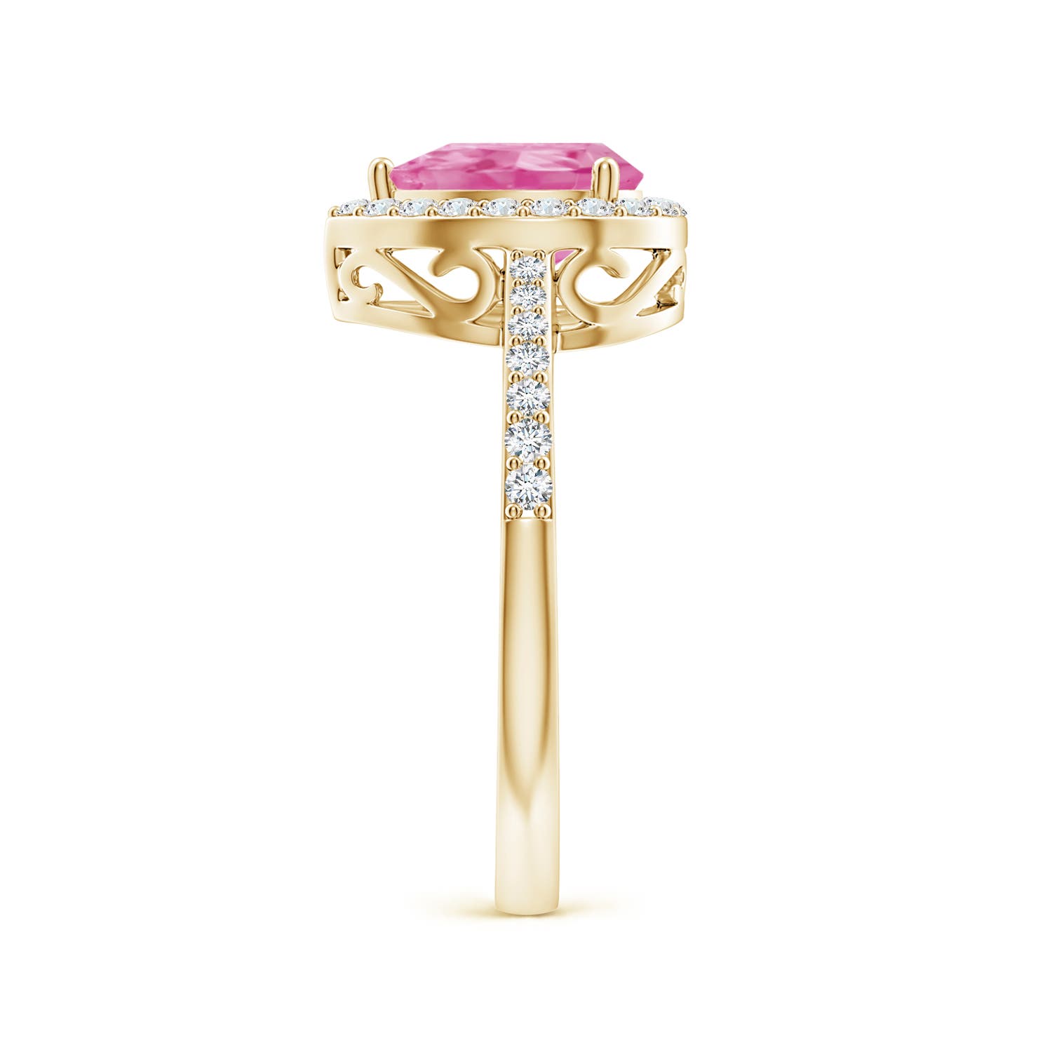 AA - Pink Sapphire / 1.56 CT / 14 KT Yellow Gold