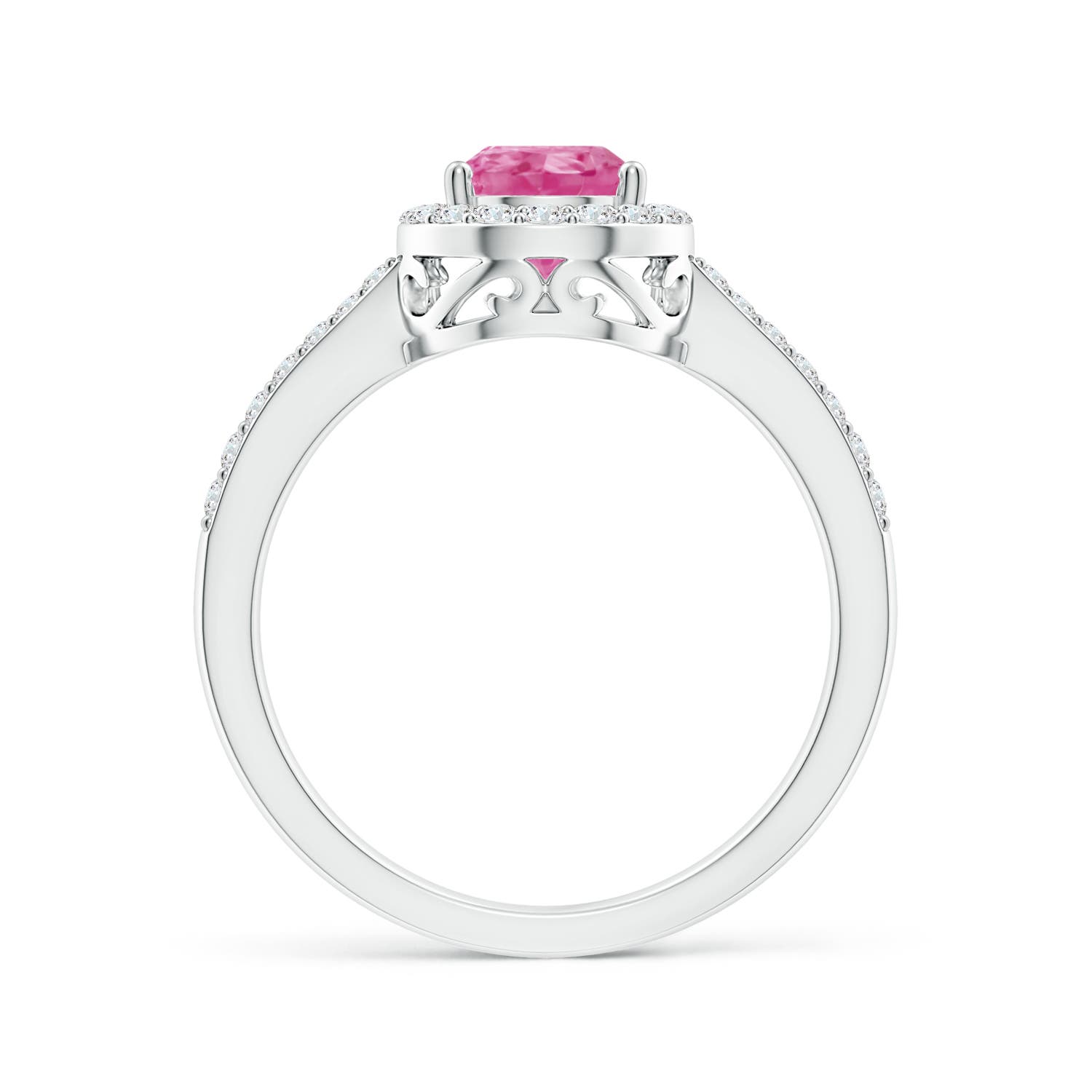 AAA - Pink Sapphire / 1.56 CT / 14 KT White Gold