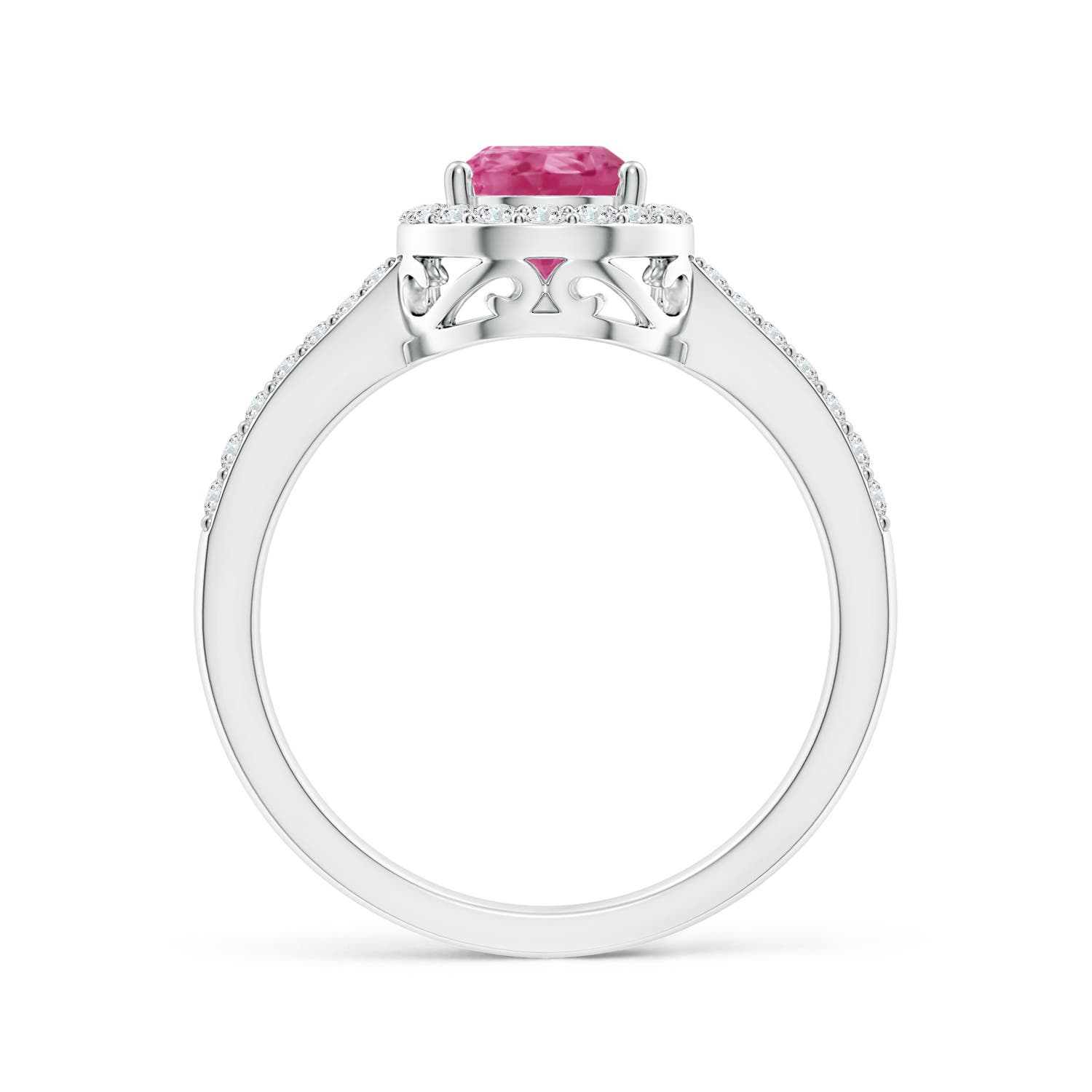 AAAA - Pink Sapphire / 1.56 CT / 14 KT White Gold