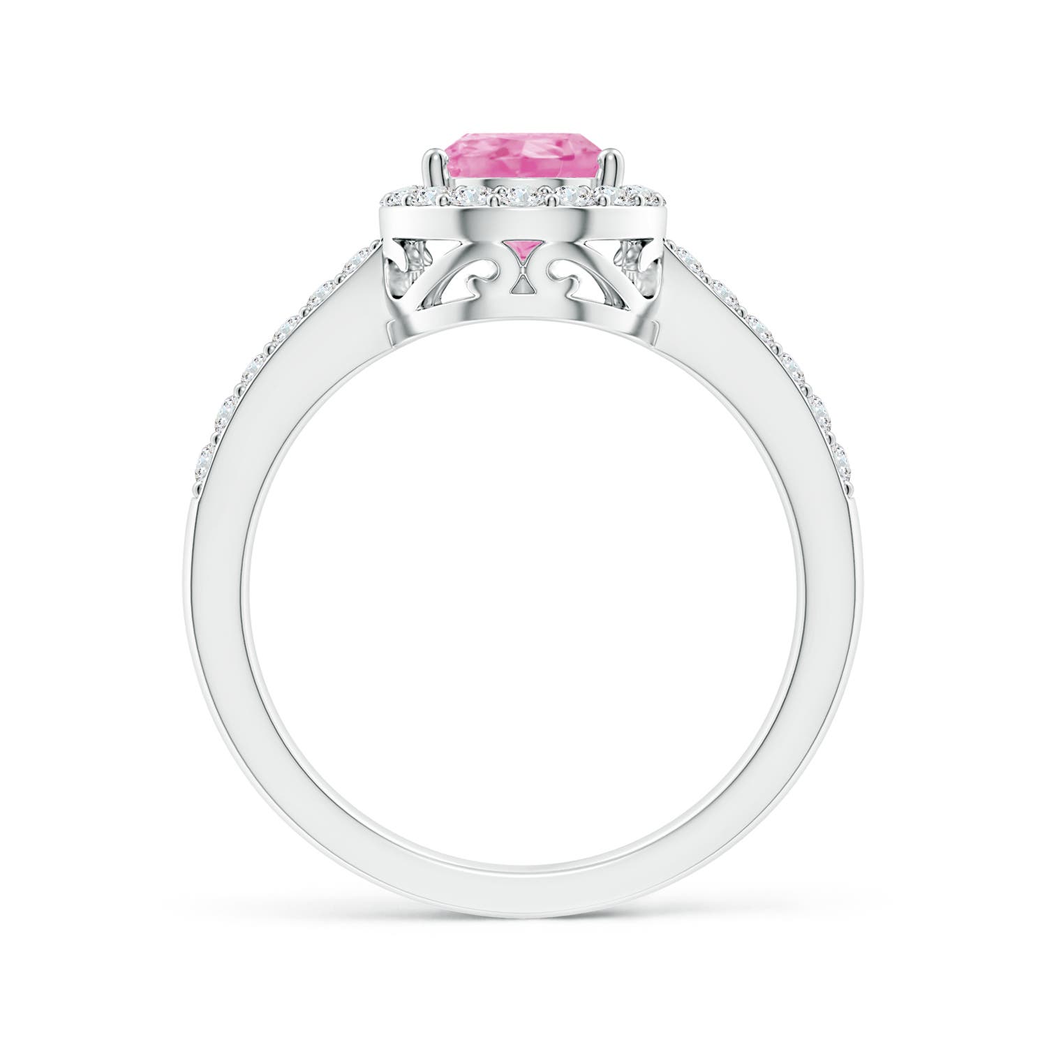 A - Pink Sapphire / 1.96 CT / 14 KT White Gold