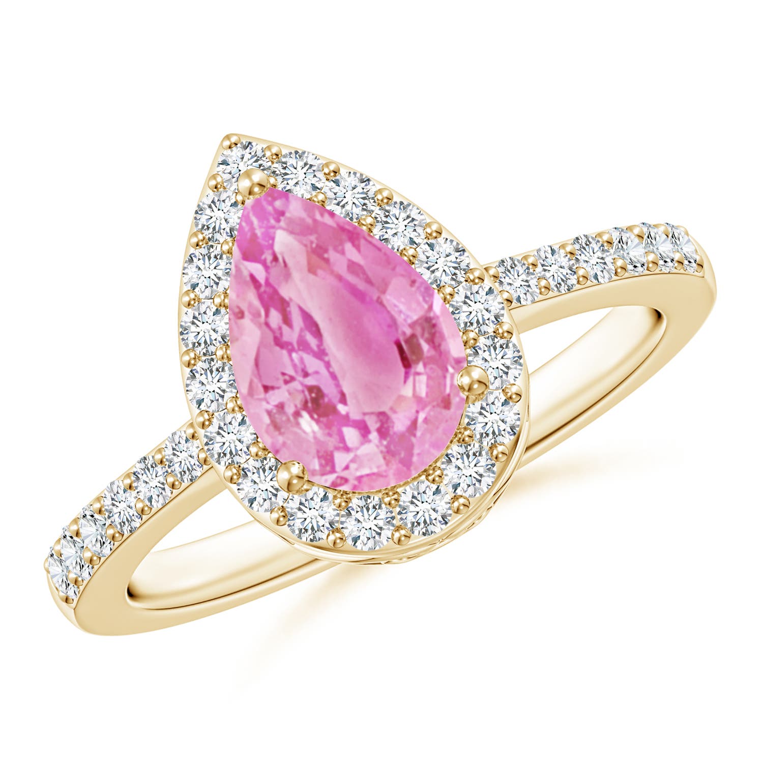 A - Pink Sapphire / 1.96 CT / 14 KT Yellow Gold