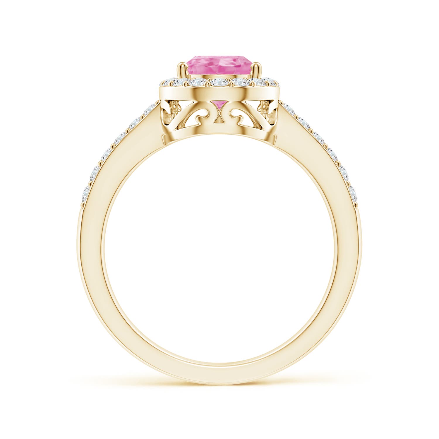 A - Pink Sapphire / 1.96 CT / 14 KT Yellow Gold