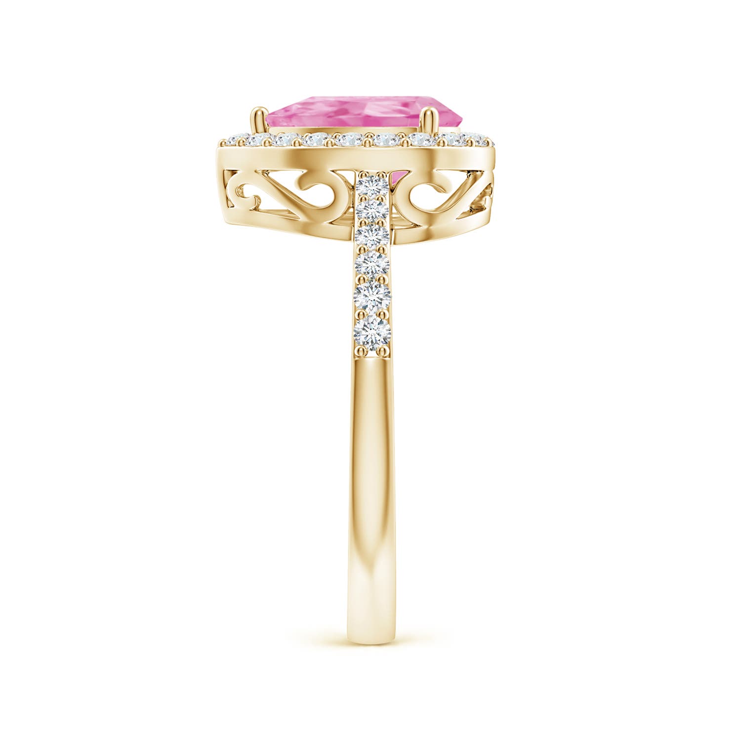 A - Pink Sapphire / 1.96 CT / 14 KT Yellow Gold