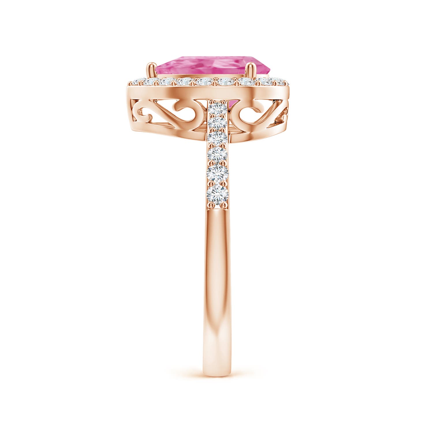 AA - Pink Sapphire / 1.96 CT / 14 KT Rose Gold