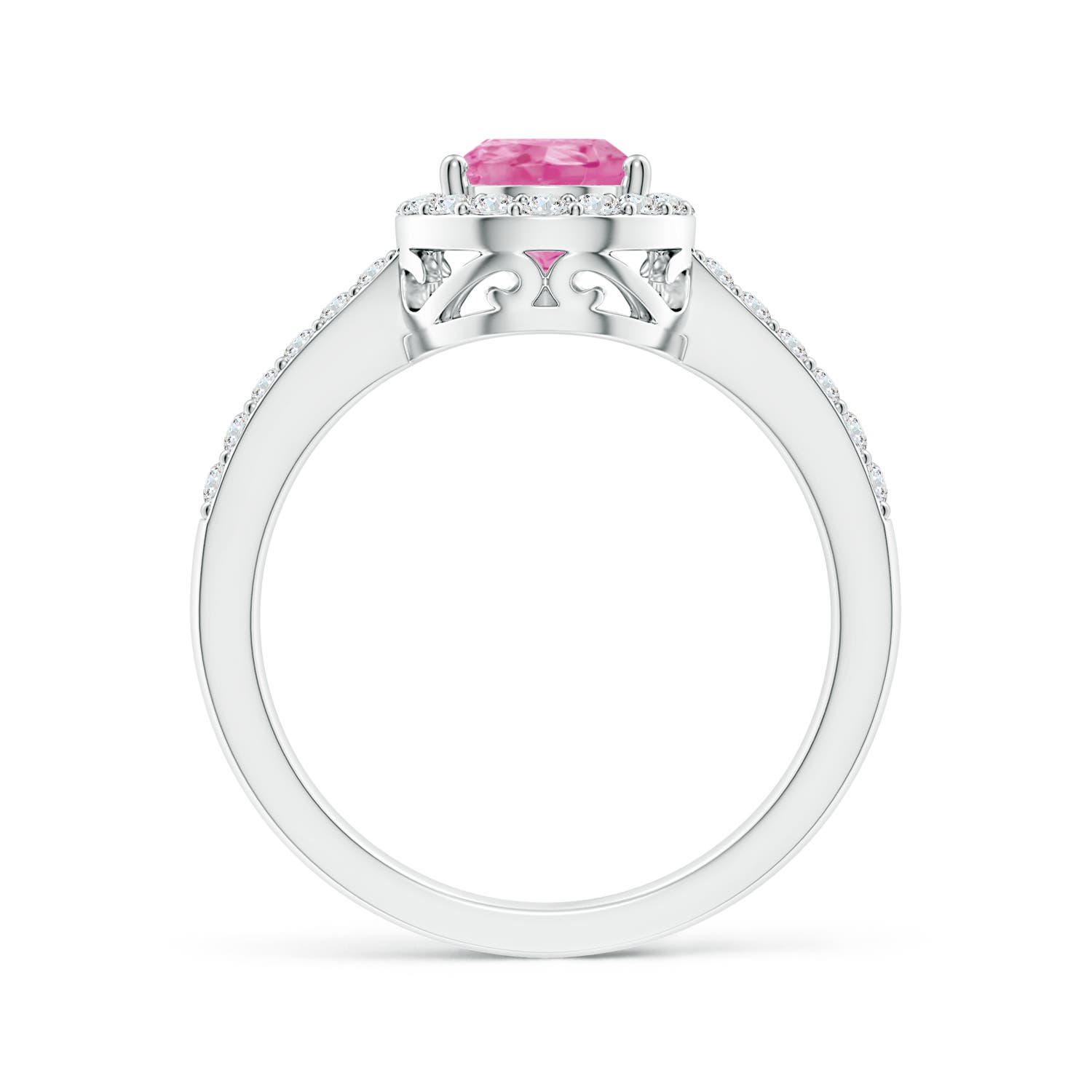 AA - Pink Sapphire / 1.96 CT / 14 KT White Gold