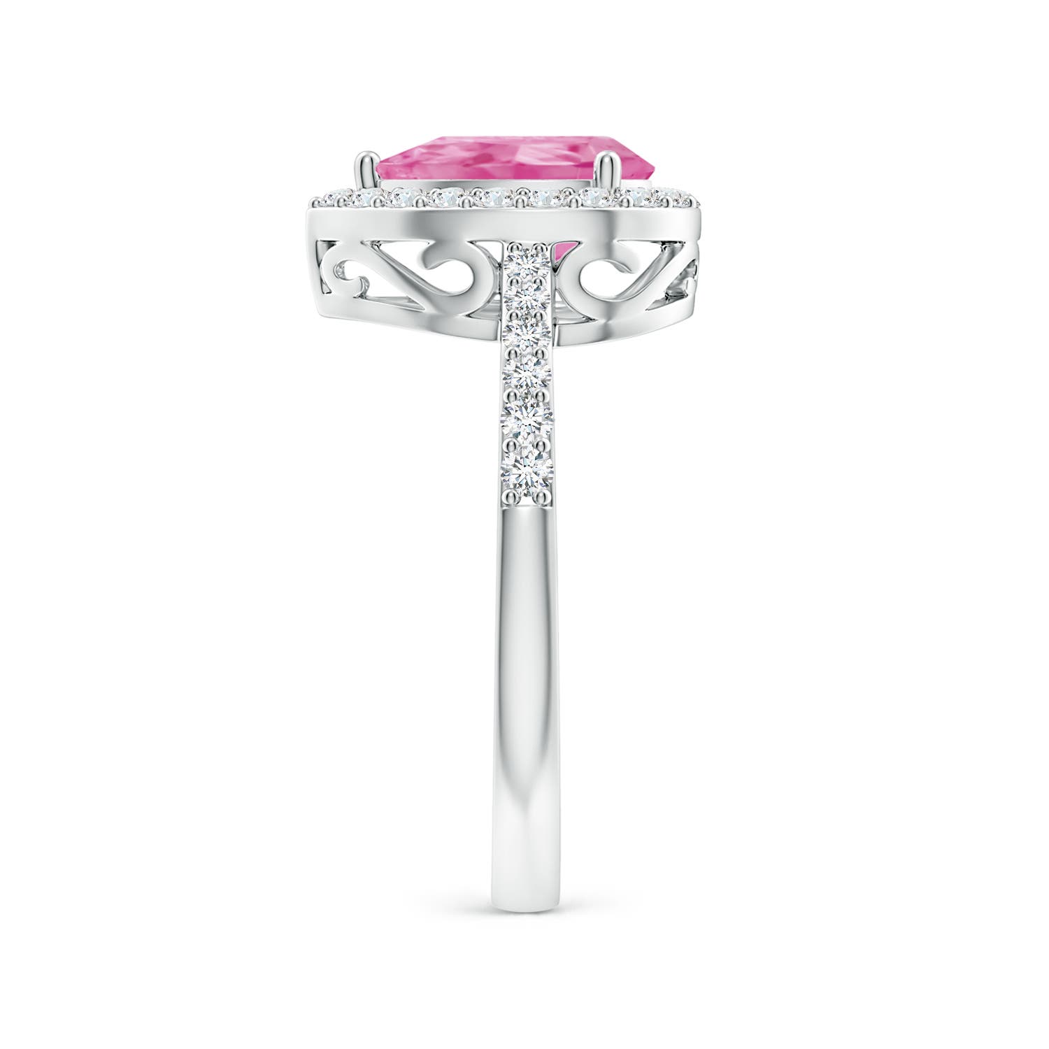 AA - Pink Sapphire / 1.96 CT / 14 KT White Gold