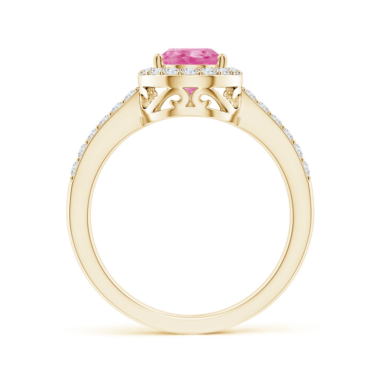 AA - Pink Sapphire / 1.96 CT / 14 KT Yellow Gold