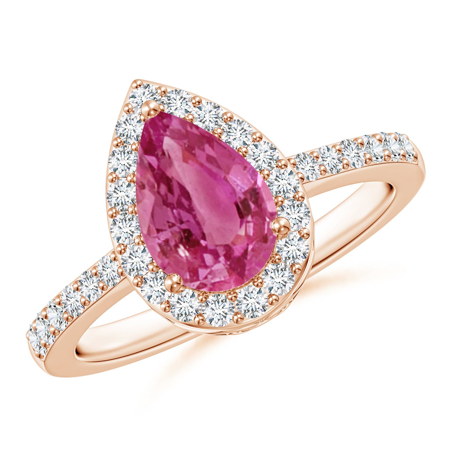 AAAA - Pink Sapphire / 1.96 CT / 14 KT Rose Gold