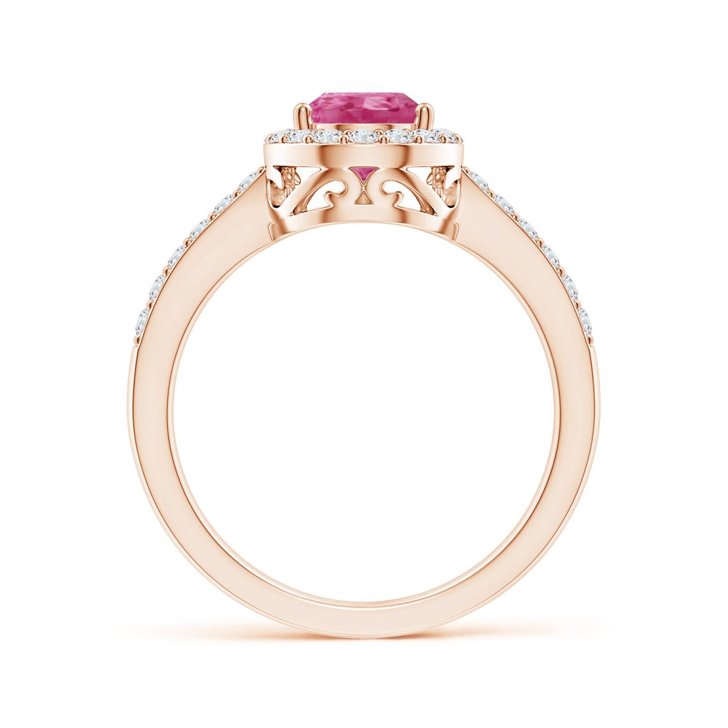 AAAA - Pink Sapphire / 1.96 CT / 14 KT Rose Gold