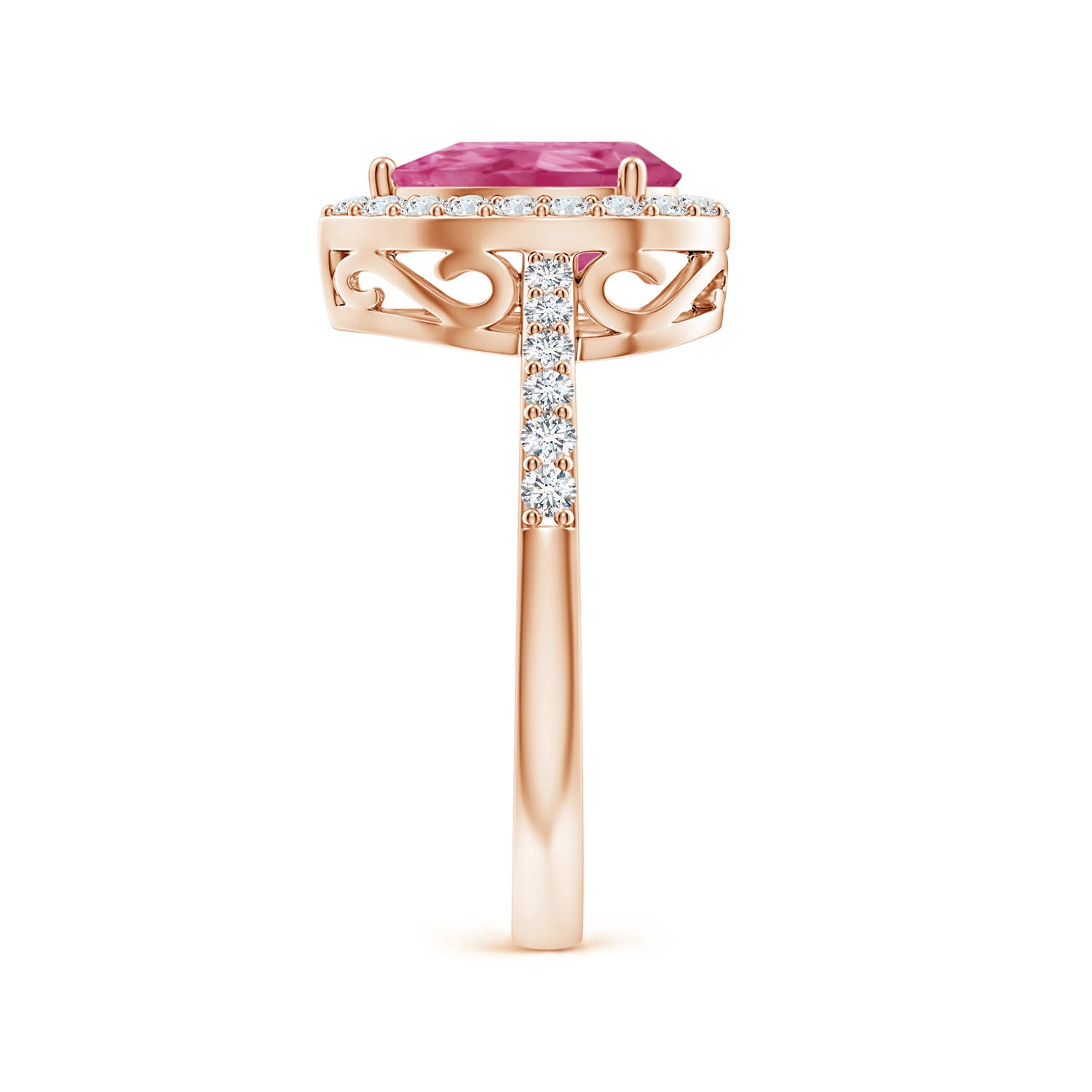 AAAA - Pink Sapphire / 1.96 CT / 14 KT Rose Gold