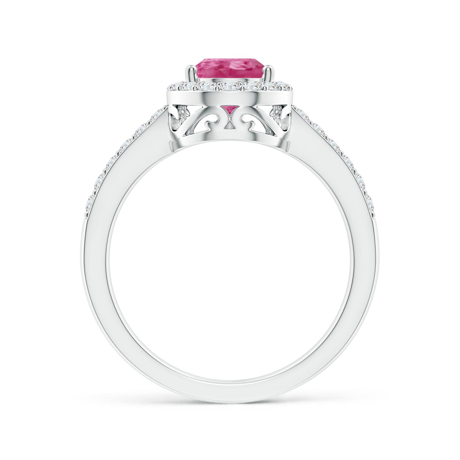 AAAA - Pink Sapphire / 1.96 CT / 14 KT White Gold