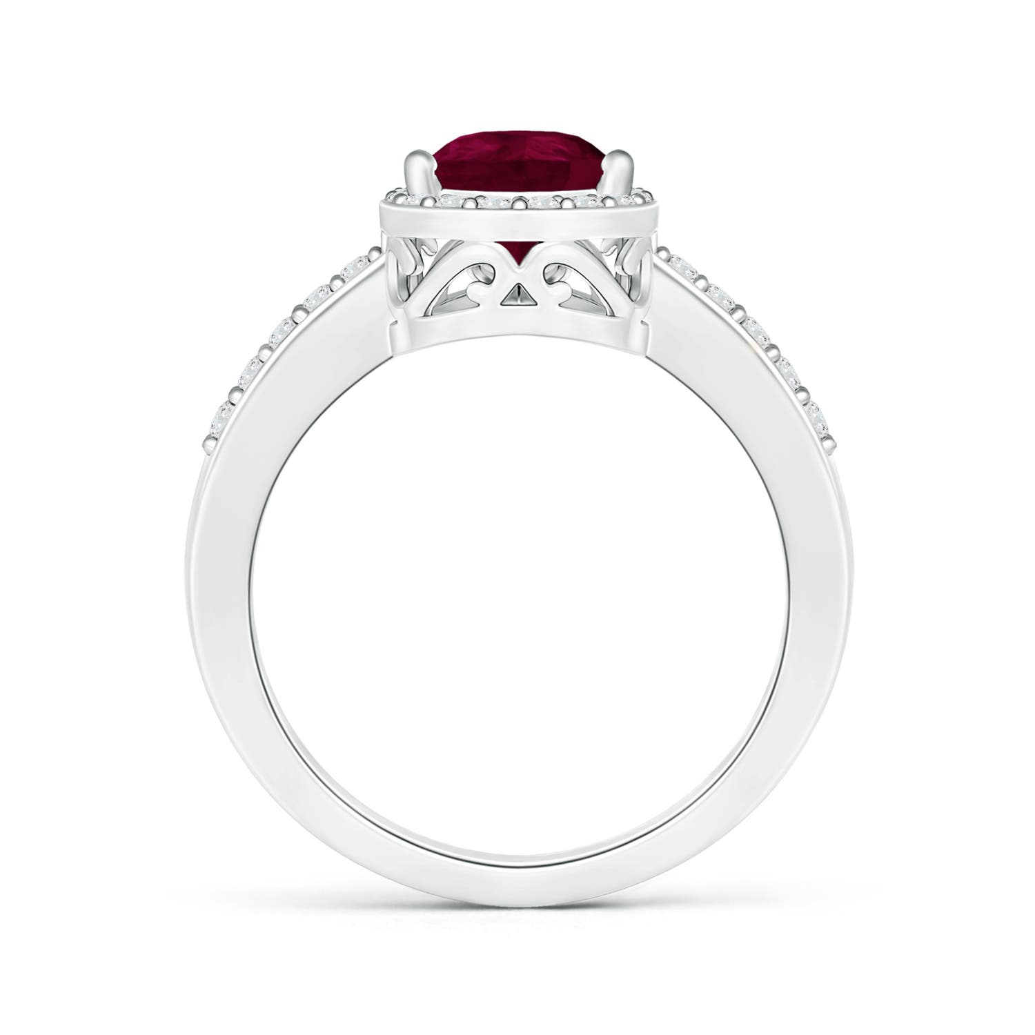 A - Ruby / 2.06 CT / 14 KT White Gold