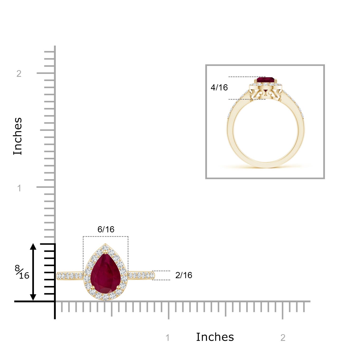 A - Ruby / 2.06 CT / 14 KT Yellow Gold