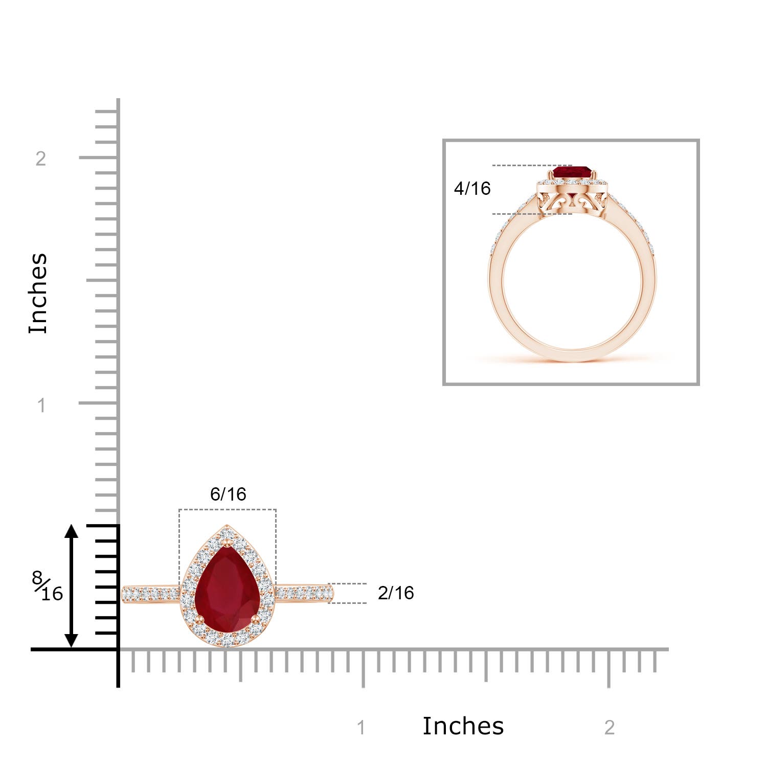 AA - Ruby / 2.06 CT / 14 KT Rose Gold