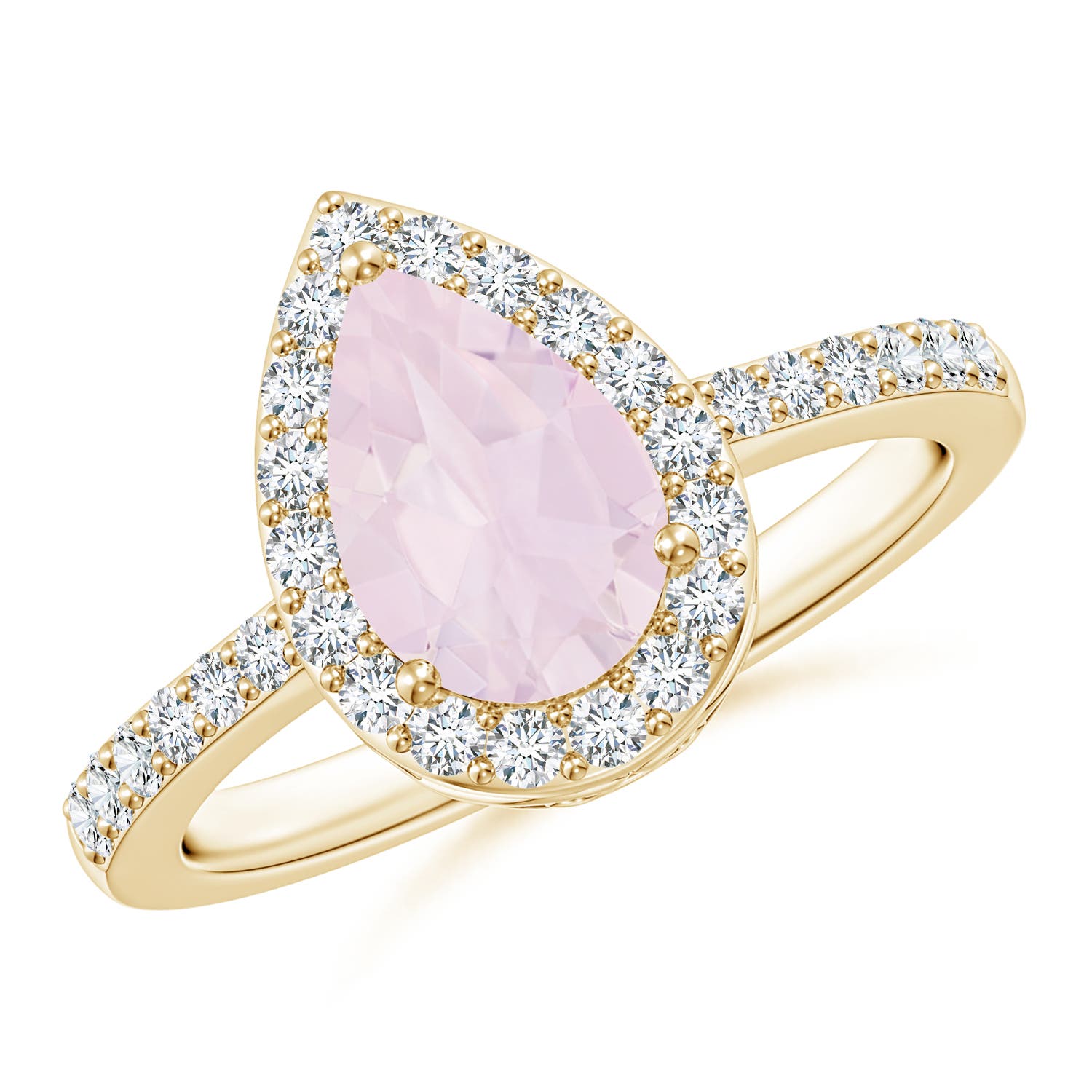 A - Rose Quartz / 1.66 CT / 14 KT Yellow Gold