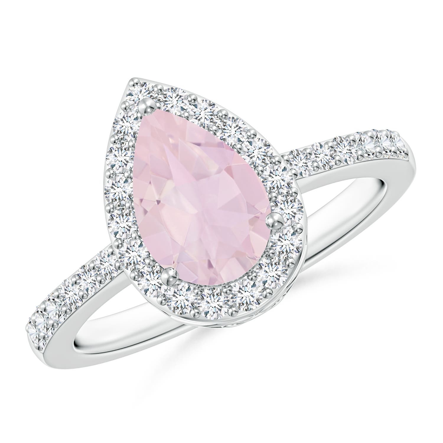 AA - Rose Quartz / 1.66 CT / 14 KT White Gold