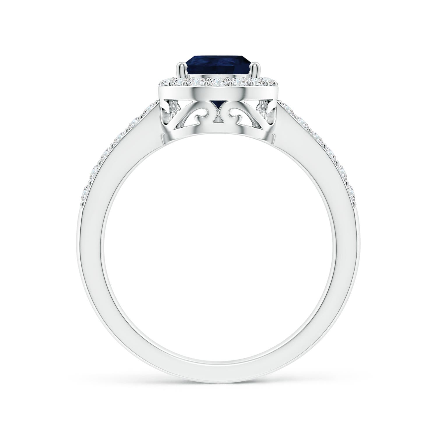 A - Blue Sapphire / 1.88 CT / 14 KT White Gold