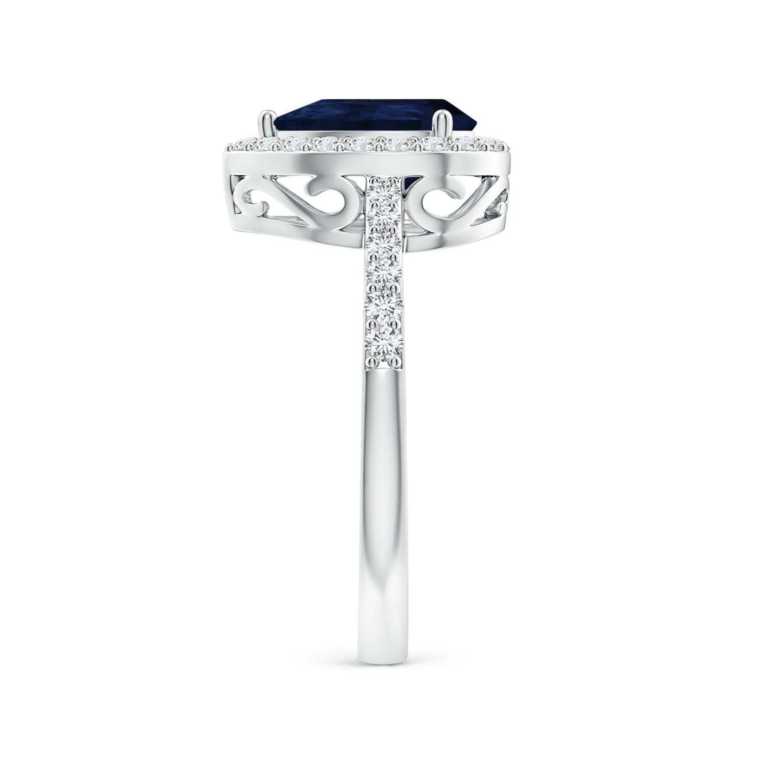 A - Blue Sapphire / 1.88 CT / 14 KT White Gold